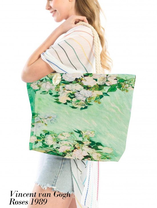 Roses Oil Painting Shoulder Bag